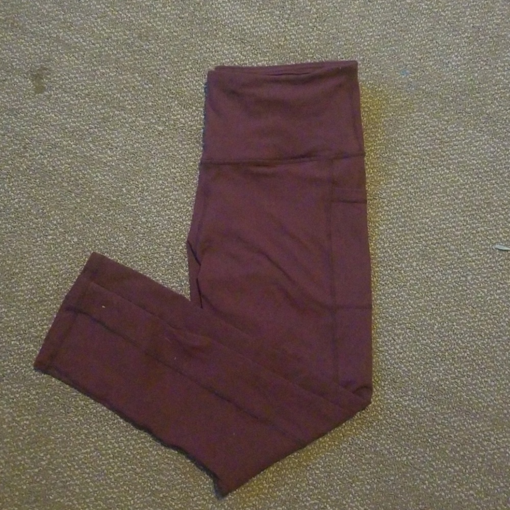 Senita Marroon Workout leggings